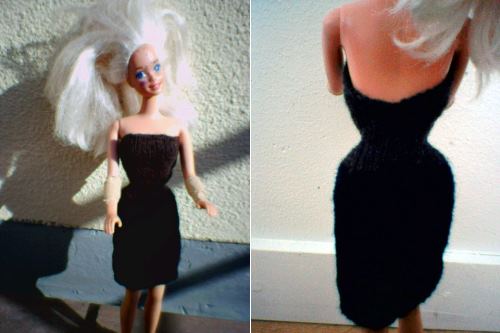 Sticka en Barbie-klänning, gratis beskrivning