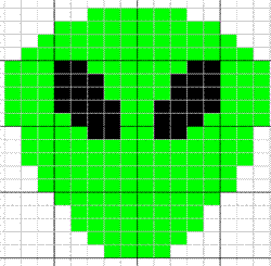 stickmönster, diagram, alien, rymdgubbe, instarsiastickning