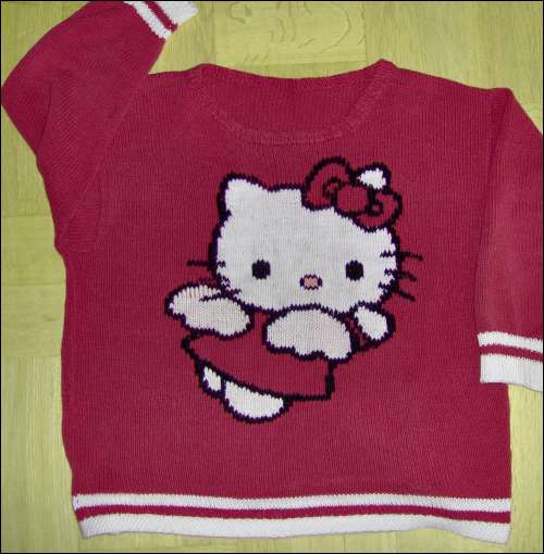 Sticka Hello Kitty-tröja utan färdigt mönster