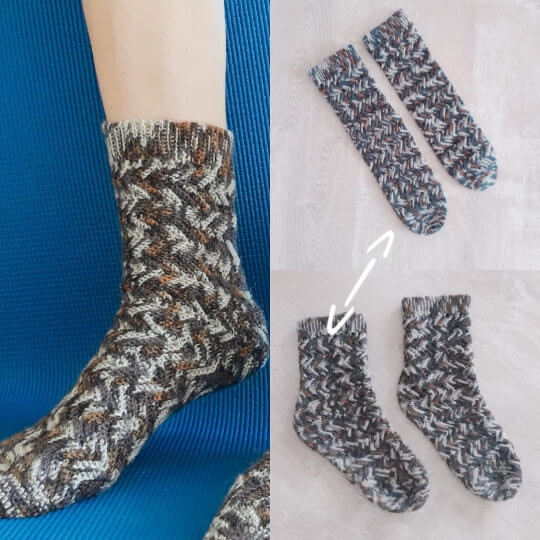 Virka tubsockor efter en gratis och enkel beskrivning (endast ett mönstervarv!)