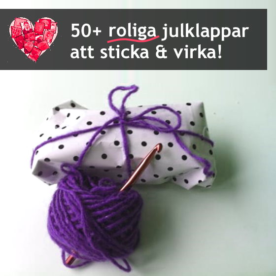 Sticka och virka roliga julklappar med gratis beskrivningar