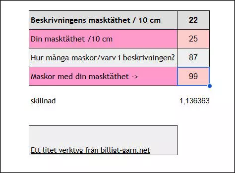 Räkna om virk- och stickbeskrivningar? Hur lätt som helst!