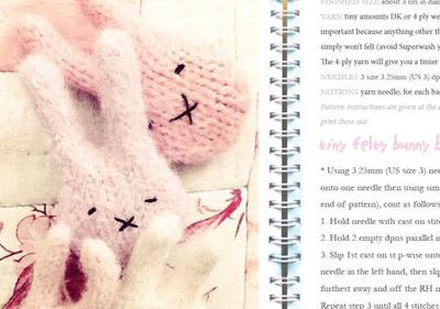 Gullig kaninbrosch! Beskrivning och design av Claire Garland