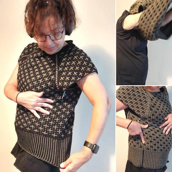 En resårkrokad mudd passar alldeles utmärkt till en virkad tröja...