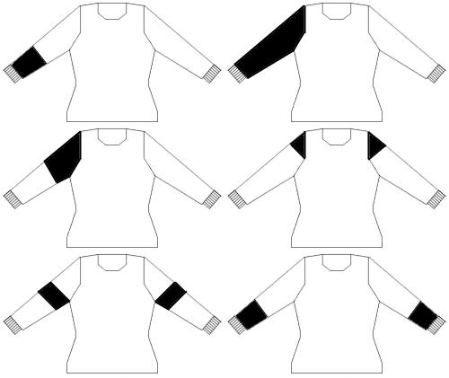 Sex sätt att sticka och virka klart ärmar med hjälp av restgarn.