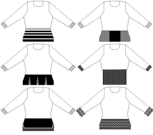 Sex sätt att sticka eller virka klart nederkanten på en tröja när rätt garn tagit slut.