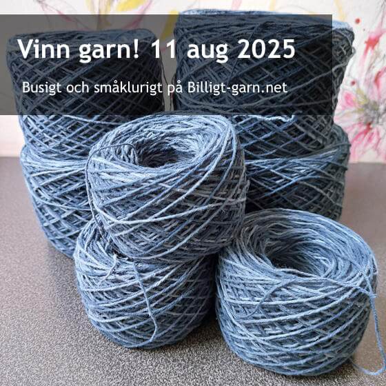 Vinn jeansblått, återvunnet bomullsgarn i augustitävlingen 2025!