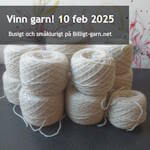 Vinn återvunnet, oblekt akryl/ullgarn i februaritävlingen 2025!