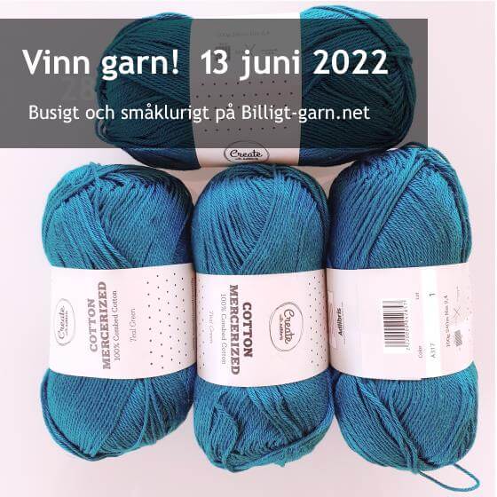 Vinn blågrönt bomullsgarn i junitävlingen 2022!