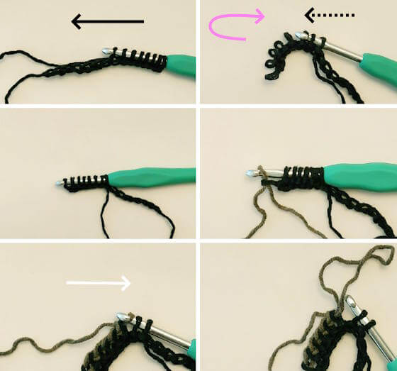 Med extra handgrepp kan du resårkroka med en helt vanlig virknål