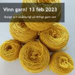 Vinn gult, återvunnet ullgarn i februari 2023!